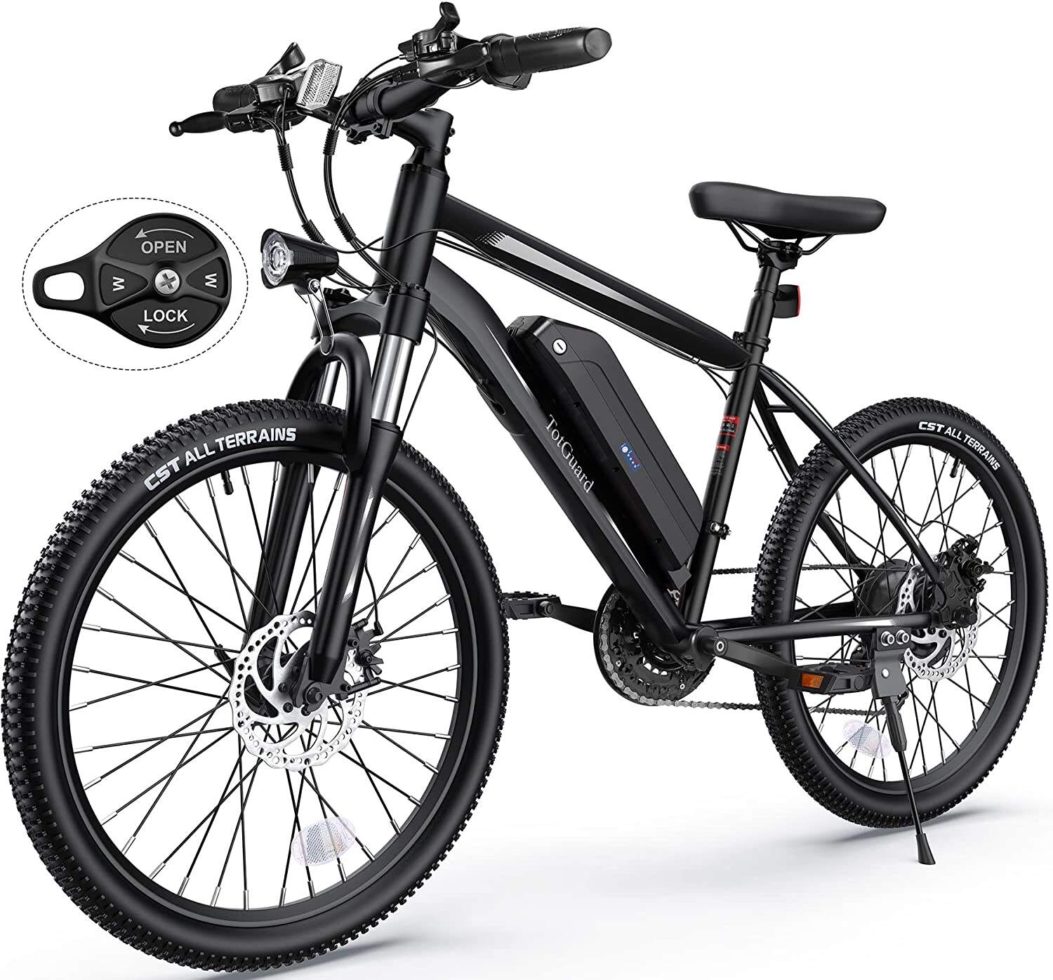 Electric Bike. Electric Bike for Adults. 26 Ebike 350W Adult Electric Bicycles. 19.8MPH Electric Mountain Bike. 36V 10.4Ah Battery. Suspension Fork. Shimano 21 Speed Gears