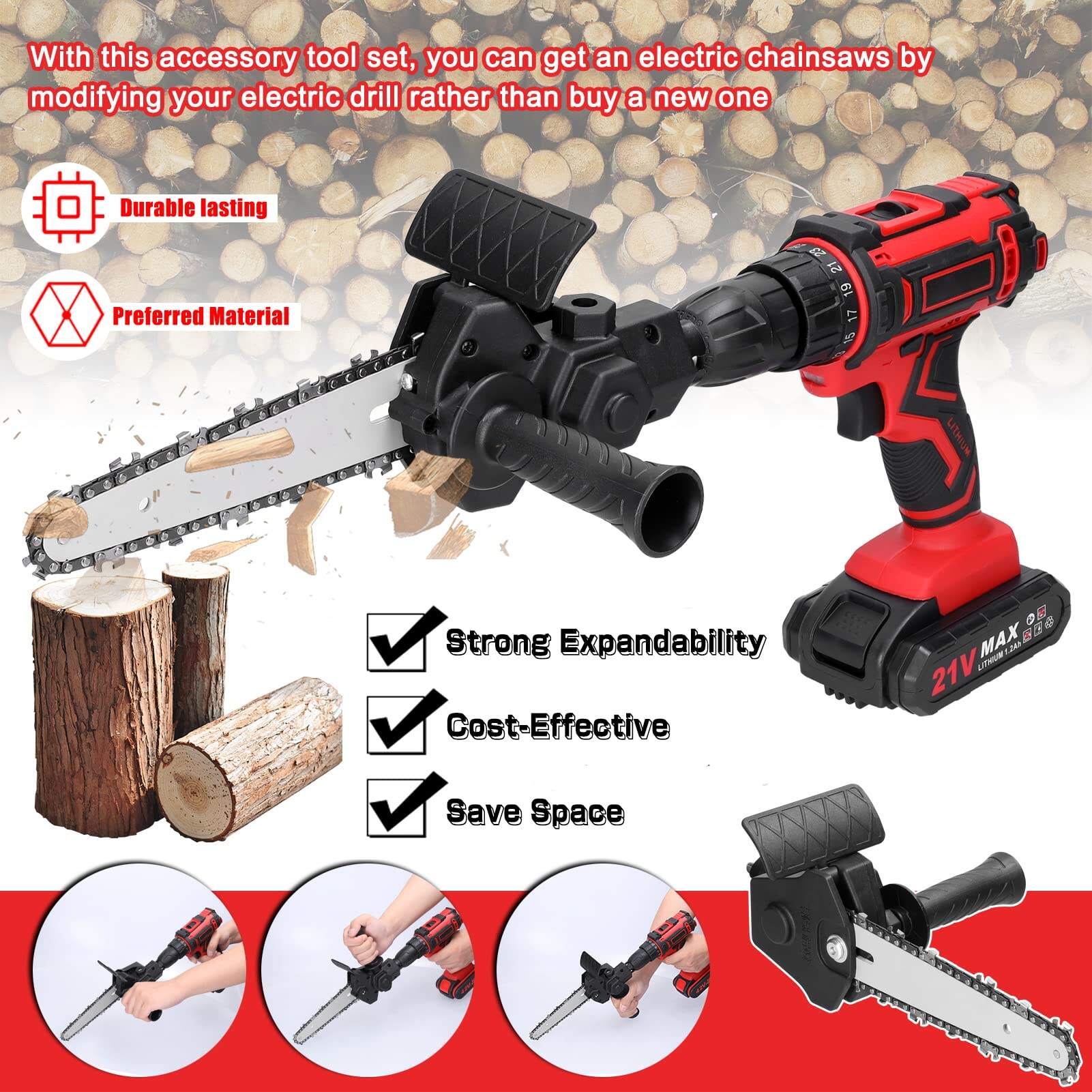 💥Factory Clearance Sale With 50% Off💥Electric Drill To Electric Saw Conversion Head