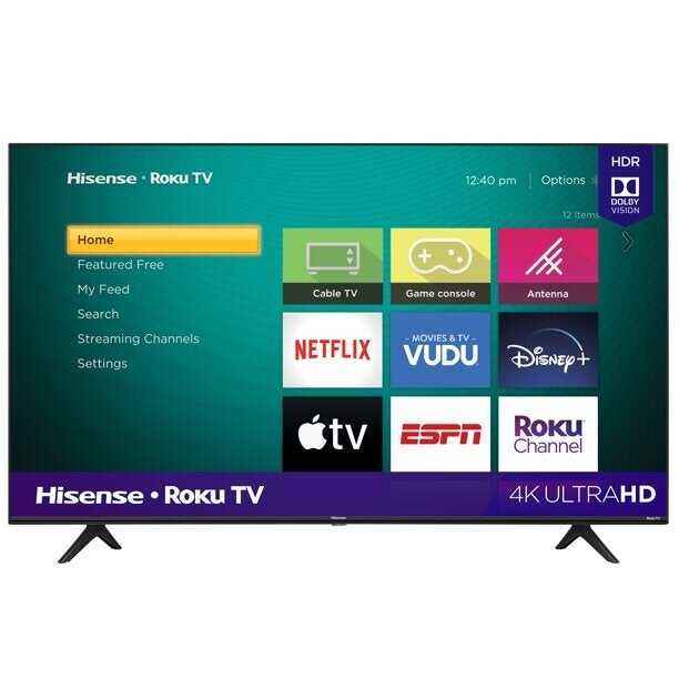 Hisense Smart TV Roku de 58 classe 4K UHD HDR. 58R6E3