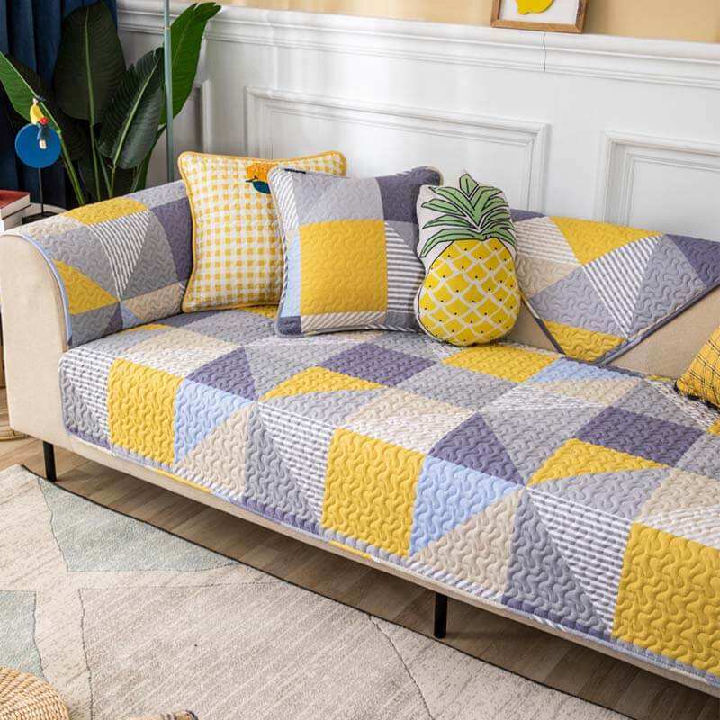 Artistic Geometric Pattern Washable Couch Cover